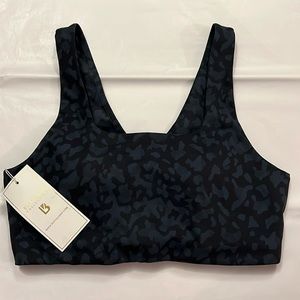 Buffbunny Women’s Harley Blue Camo Surplice Cross Over Sports Bra Size Medium